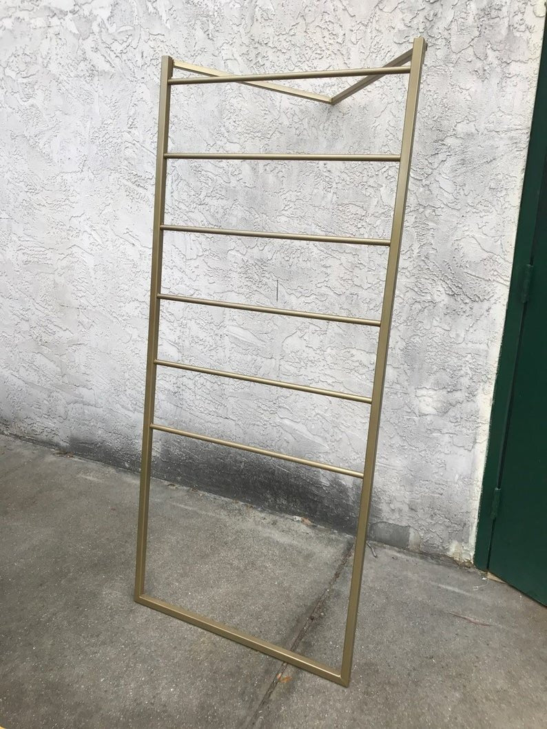 Custom Gold Ladder Shelf Retail Display