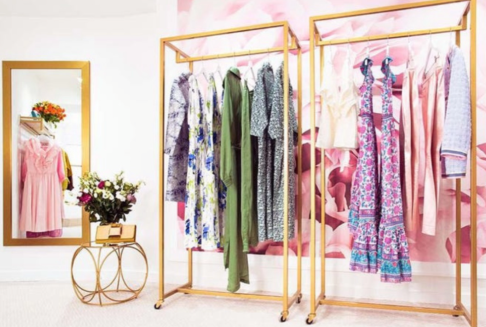 Gold Rolling Clothing Rack