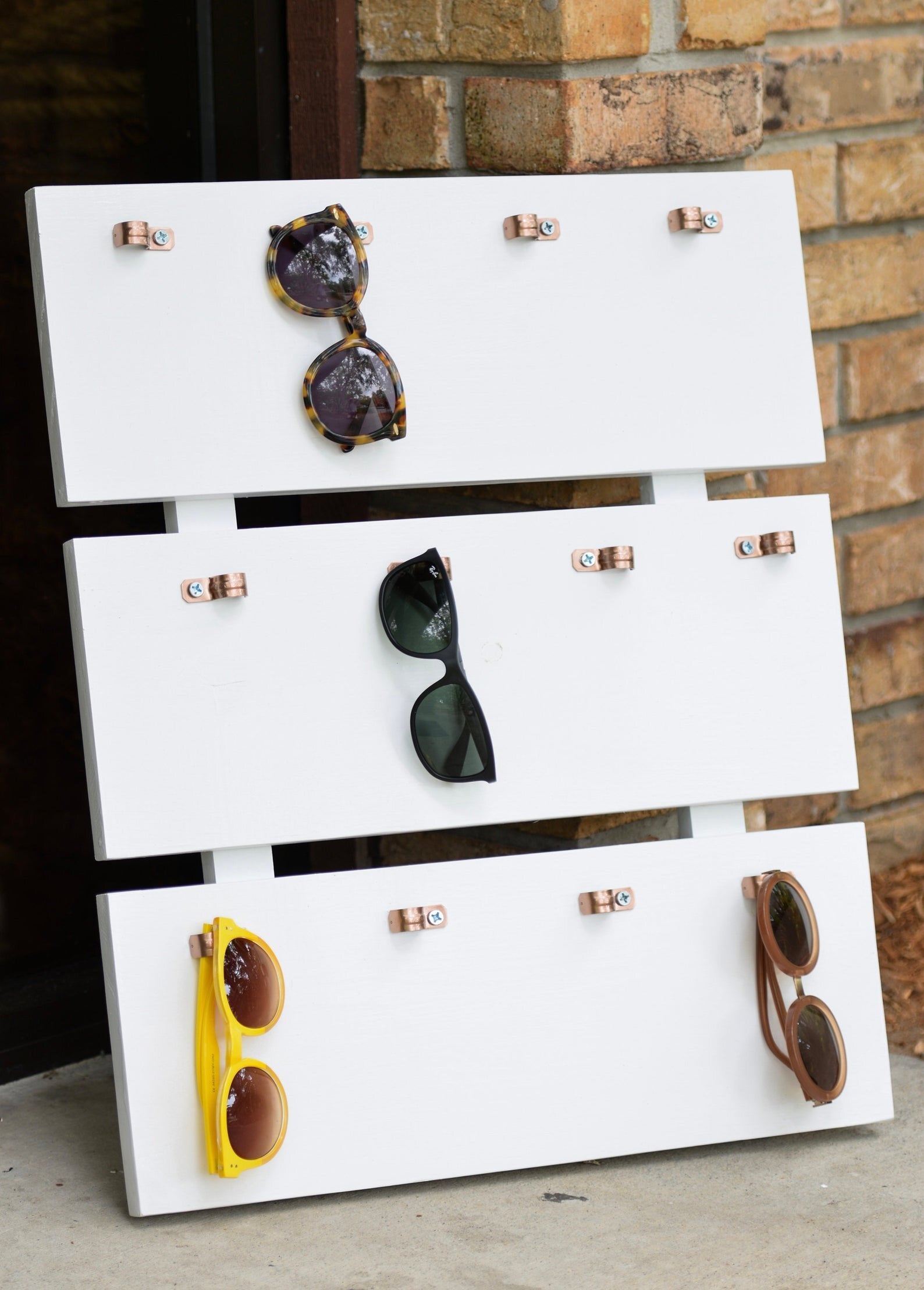 Wood Sunglasses Storage Rack