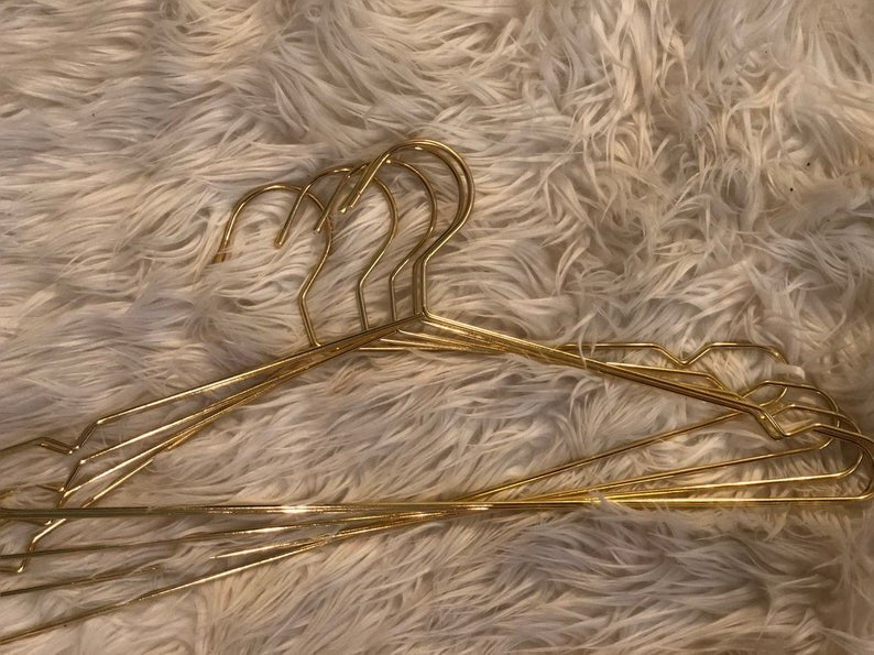 Gold Metal Dress Hangers
