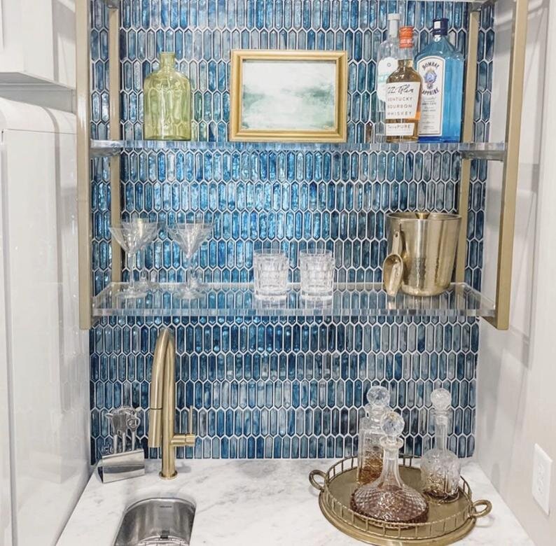 Lucite acrylic hanging wall shelving